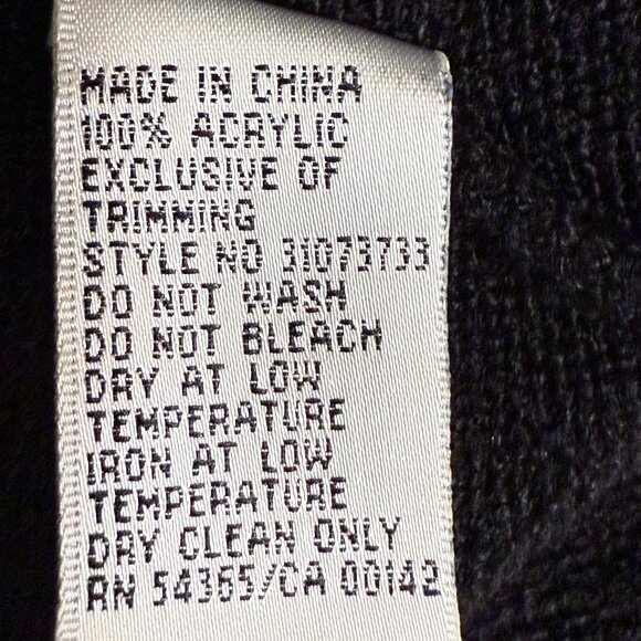 Nygard Collection Blouse Sweater SZ PM (10-12) Faux Fur Collar Black Chic Glam - Picture 4 of 6